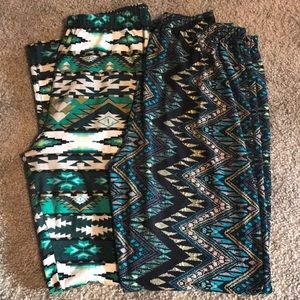 Two pairs of Plus sized leggings! Buttery soft!